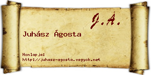 Juhász Ágosta névjegykártya
